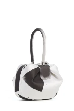 Adam Pendleton x Gabriela Hearst Nina Bag in Black & White Satin № 10