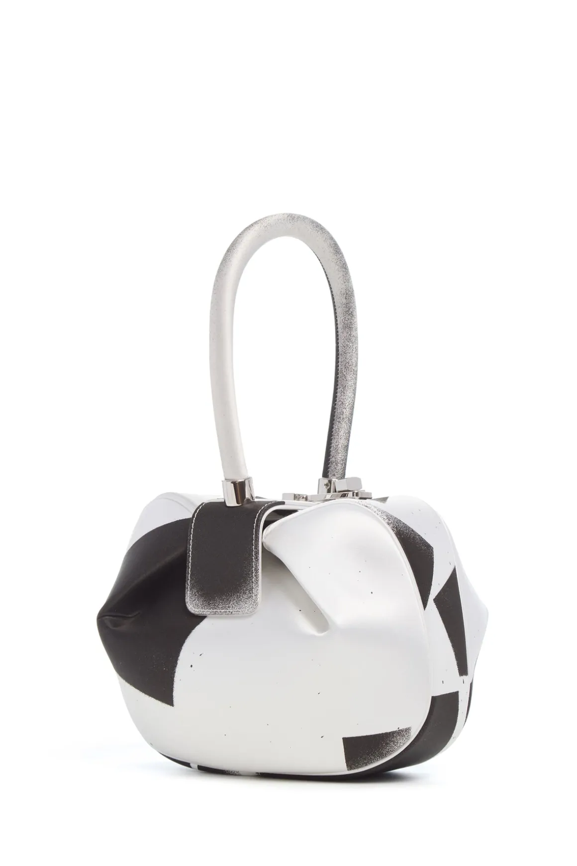 Adam Pendleton x Gabriela Hearst Nina Bag in Black & White Satin № 10