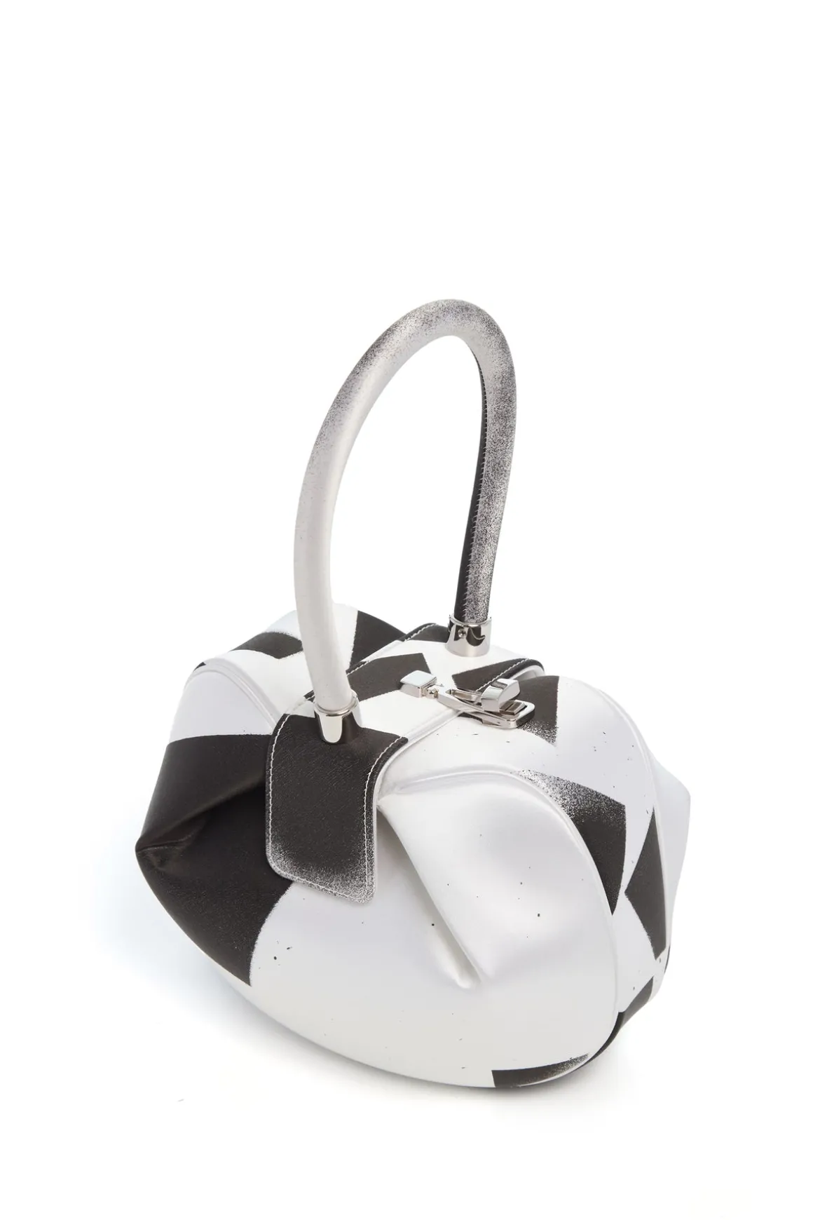 Adam Pendleton x Gabriela Hearst Nina Bag in Black & White Satin № 10