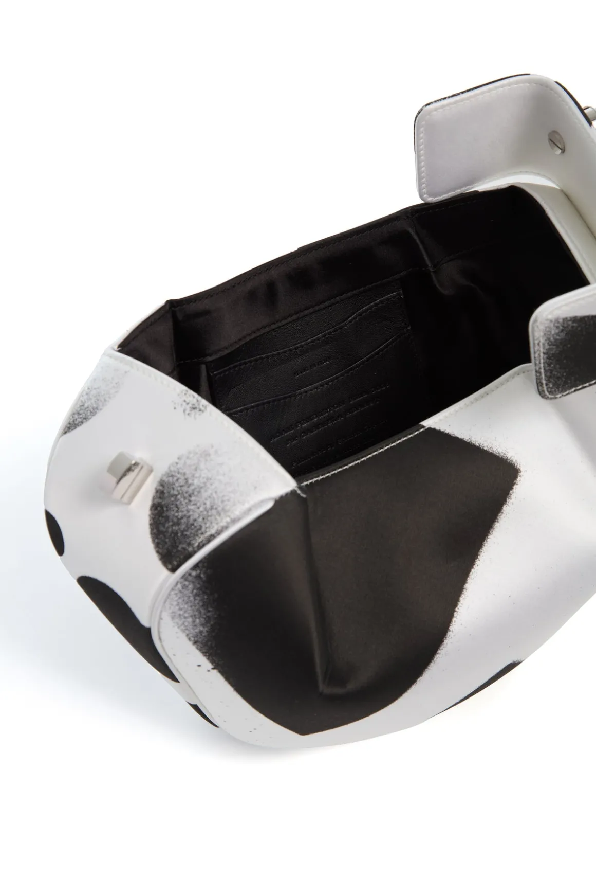 Adam Pendleton x Gabriela Hearst Nina Bag in Black & White Satin № 11