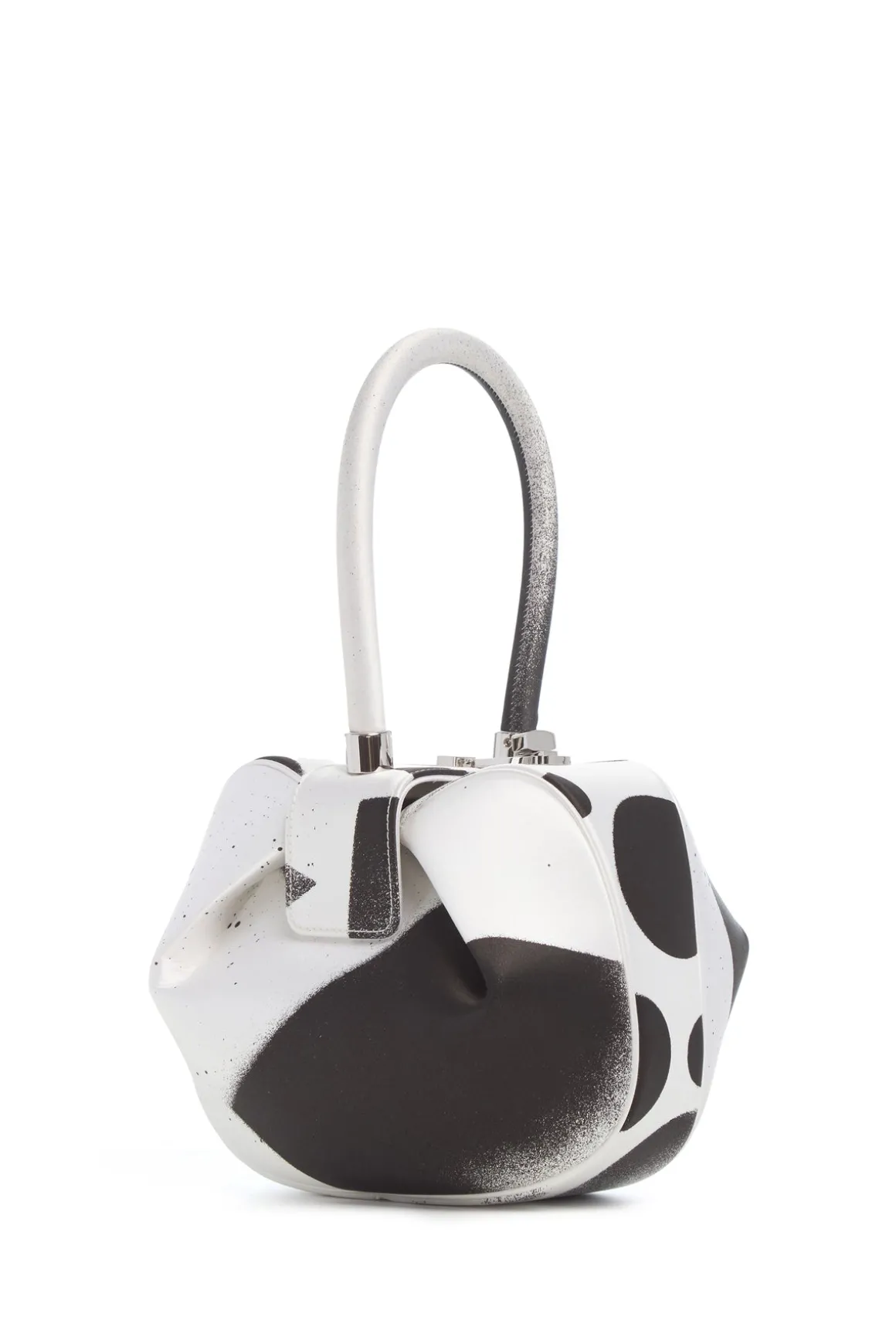 Adam Pendleton x Gabriela Hearst Nina Bag in Black & White Satin № 11