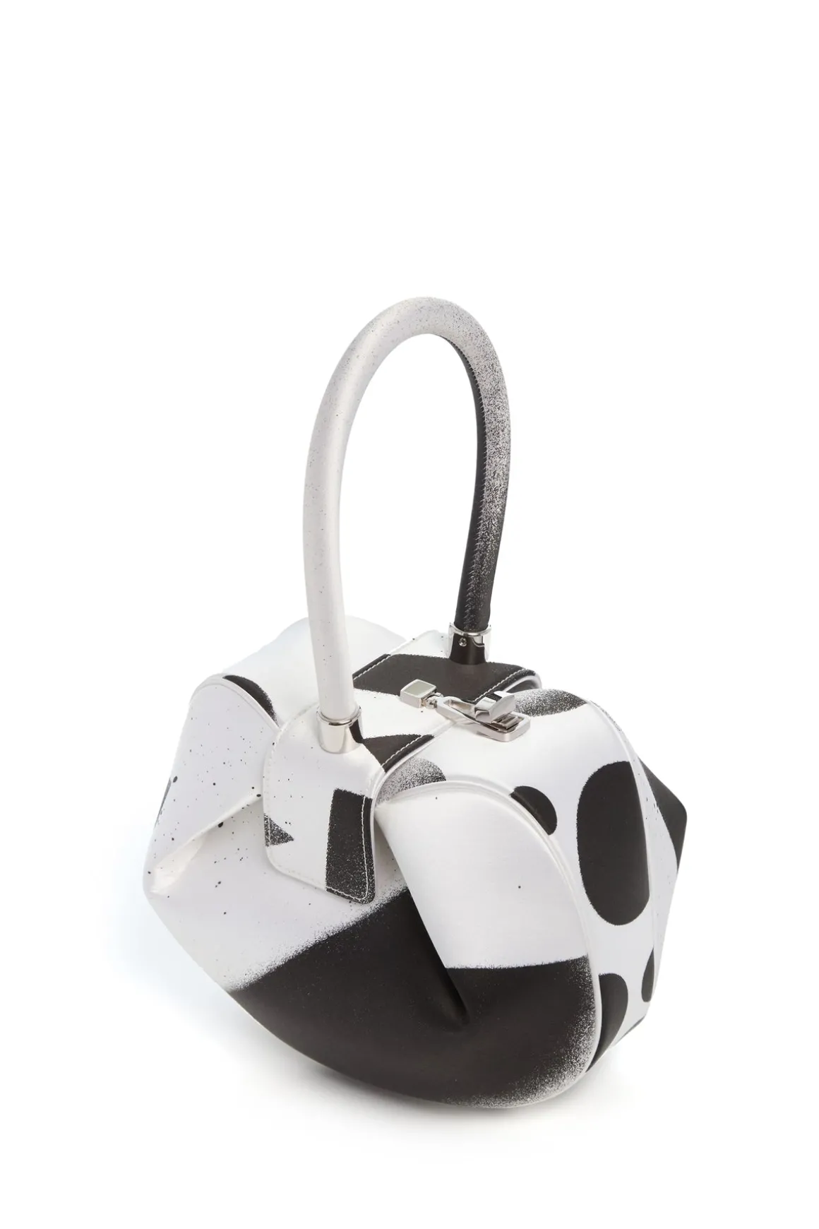 Adam Pendleton x Gabriela Hearst Nina Bag in Black & White Satin № 11