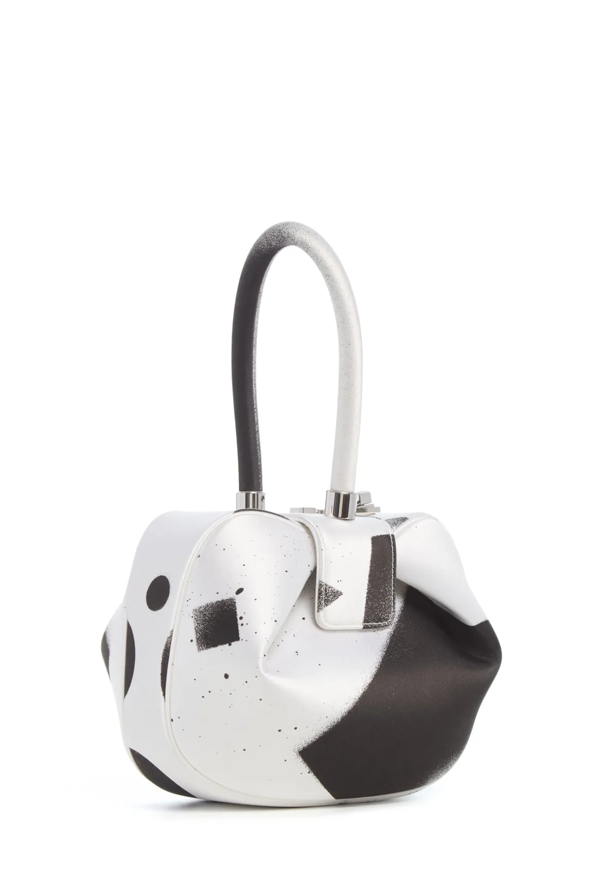 Adam Pendleton x Gabriela Hearst Nina Bag in Black & White Satin № 11