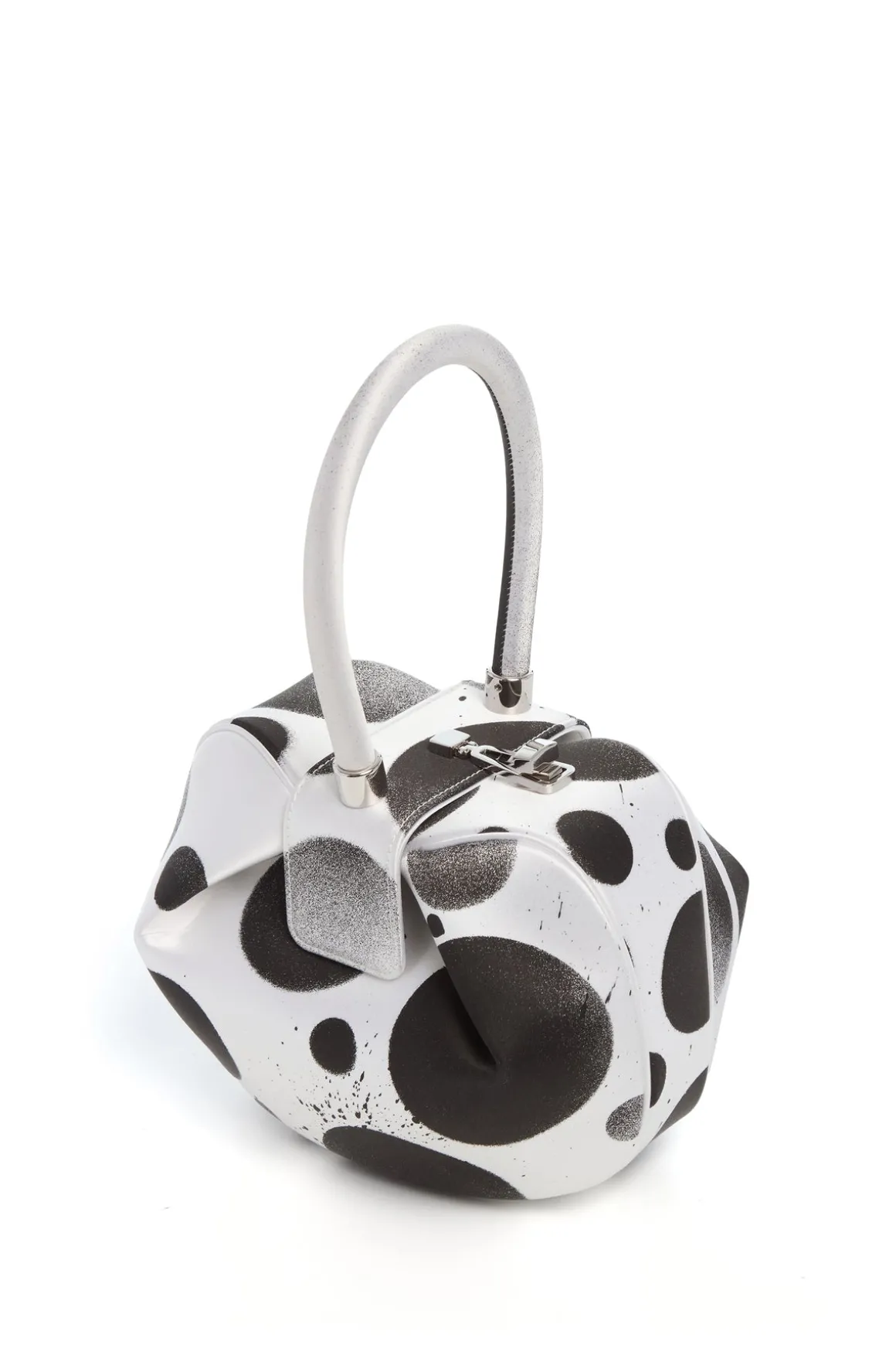 Adam Pendleton x Gabriela Hearst Nina Bag in Black & White Satin № 14