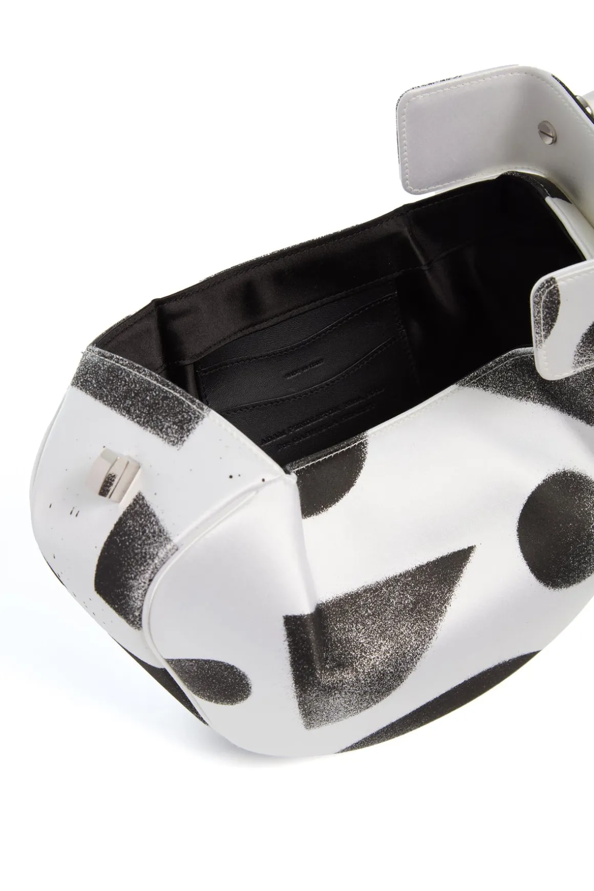 Adam Pendleton x Gabriela Hearst Nina Bag in Black & White Satin № 16