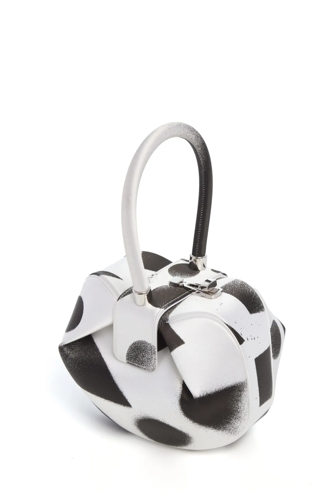Adam Pendleton x Gabriela Hearst Nina Bag in Black & White Satin № 16