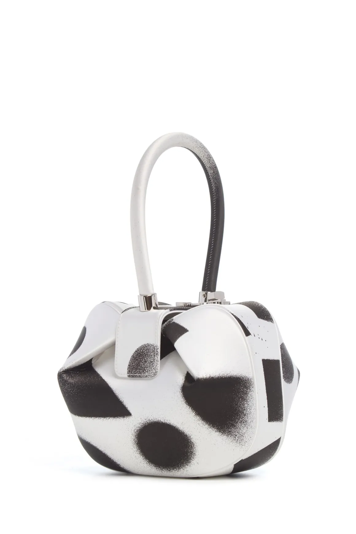 Adam Pendleton x Gabriela Hearst Nina Bag in Black & White Satin № 16