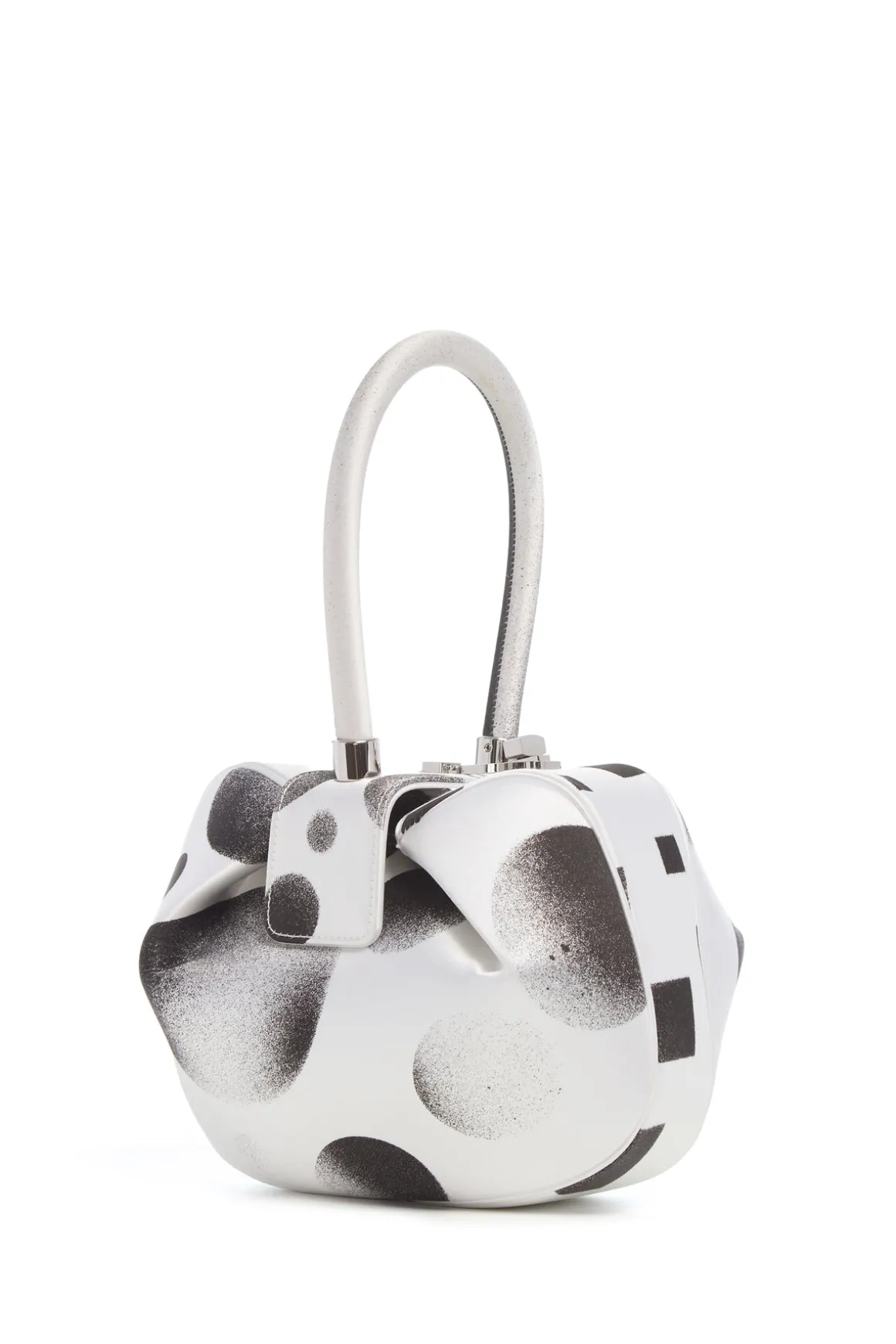 Adam Pendleton x Gabriela Hearst Nina Bag in Black & White Satin № 18