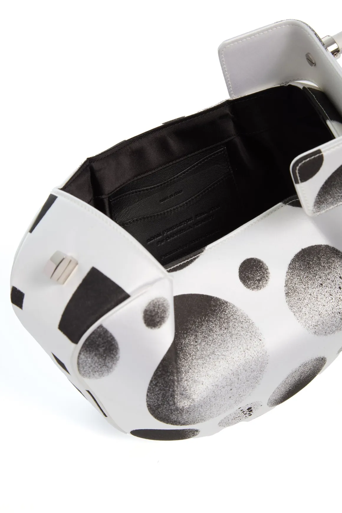 Adam Pendleton x Gabriela Hearst Nina Bag in Black & White Satin № 18