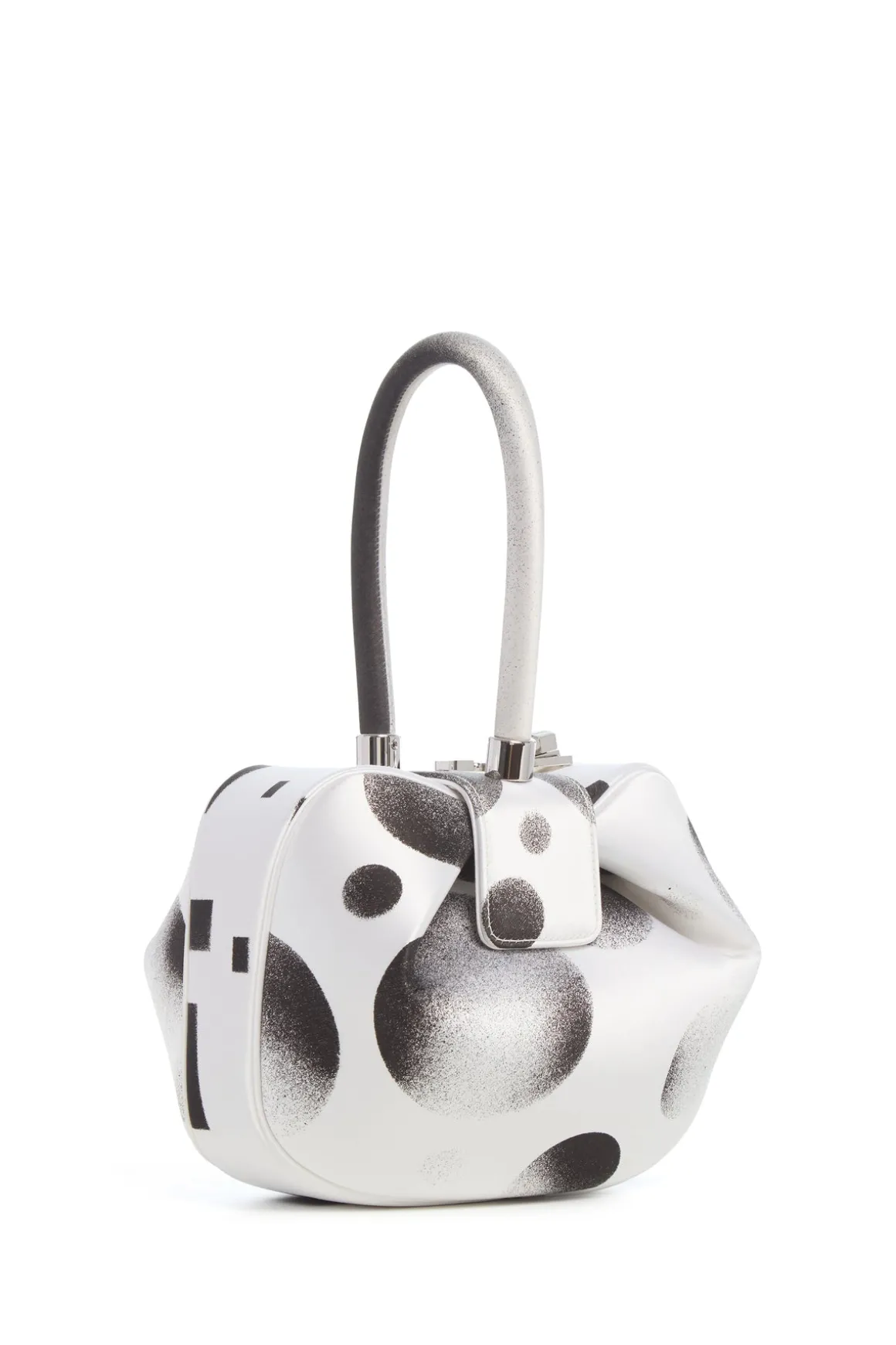 Adam Pendleton x Gabriela Hearst Nina Bag in Black & White Satin № 18