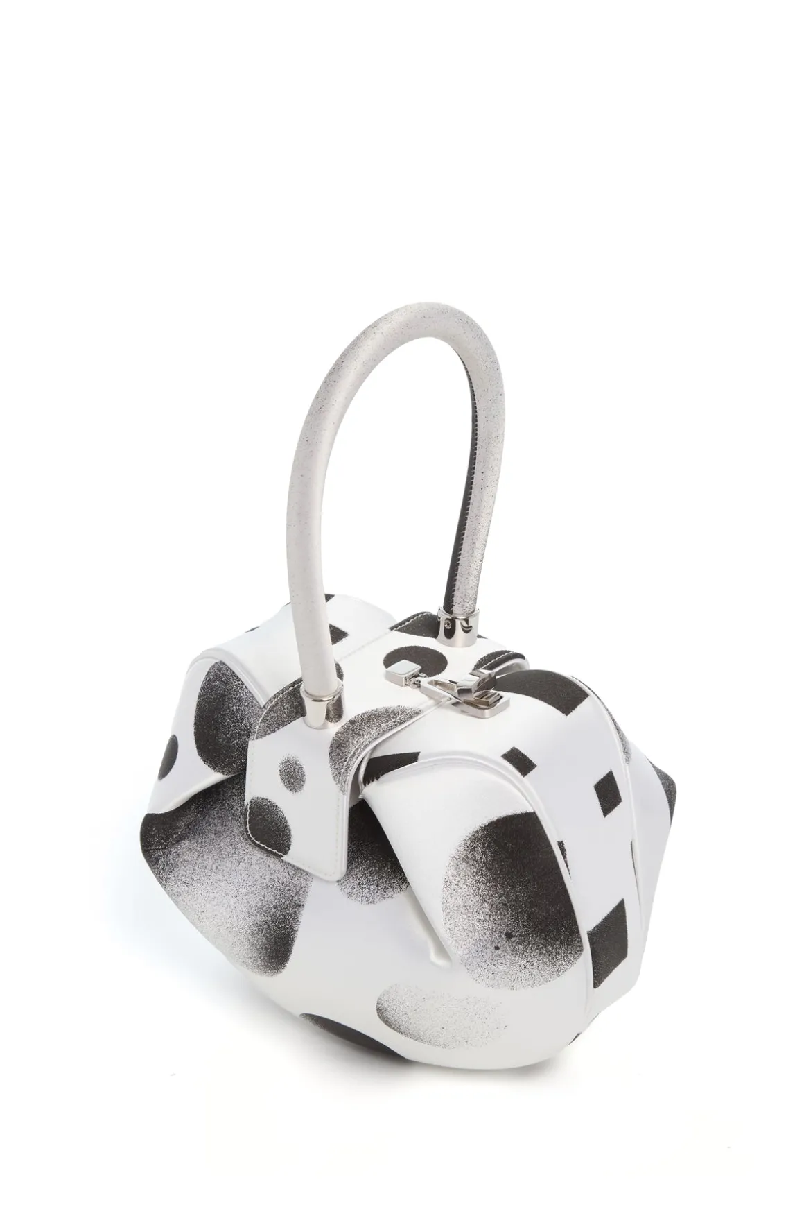 Adam Pendleton x Gabriela Hearst Nina Bag in Black & White Satin № 18