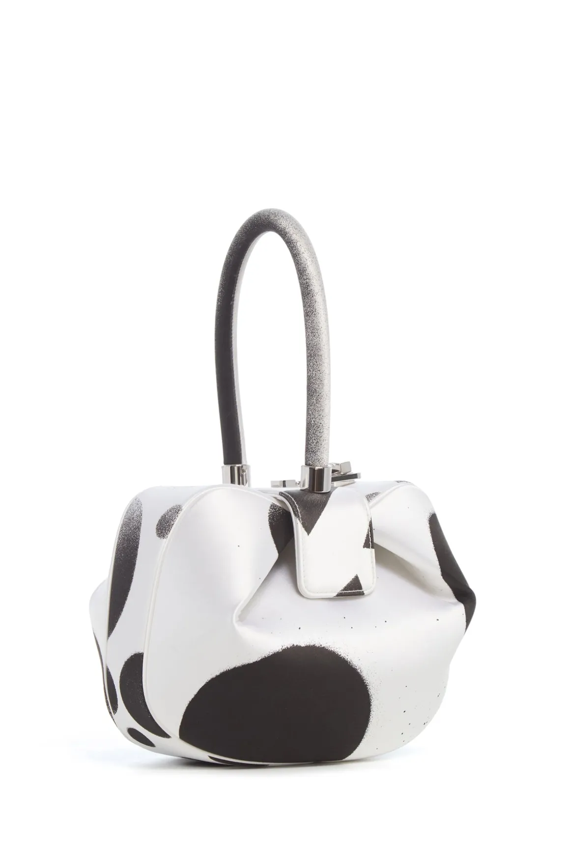 Adam Pendleton x Gabriela Hearst Nina Bag in Black & White Satin № 19