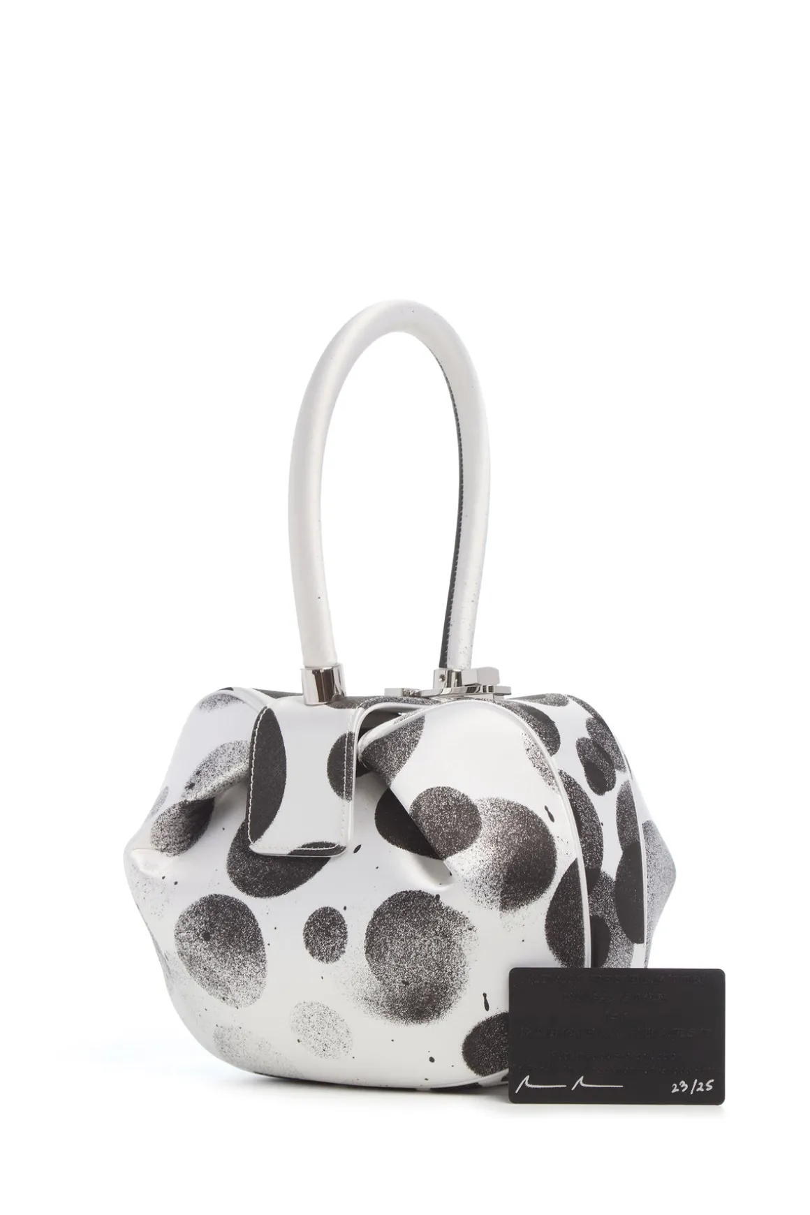 Adam Pendleton x Gabriela Hearst Nina Bag in Black & White Satin № 23