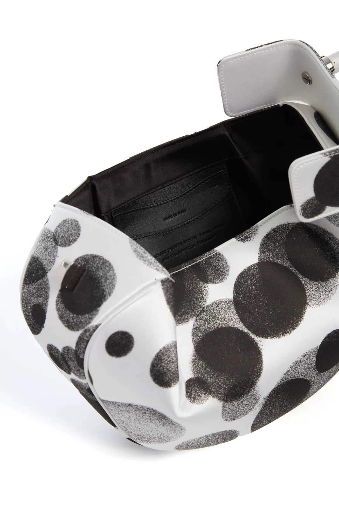 Adam Pendleton x Gabriela Hearst Nina Bag in Black & White Satin № 23