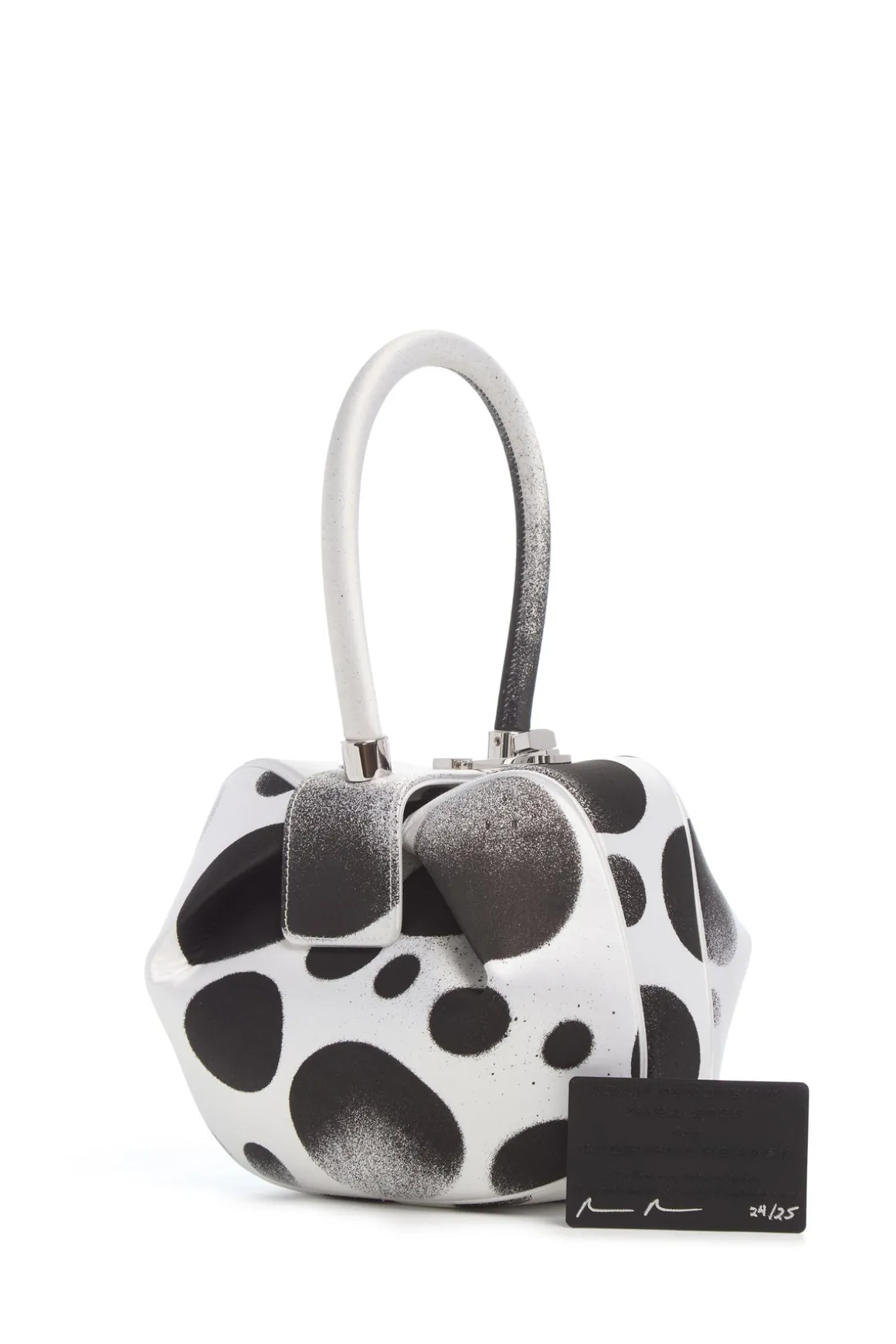 Adam Pendleton x Gabriela Hearst Nina Bag in Black & White Satin № 24