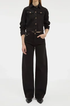 Adira Jacket in Black Recycled Cotton Denim