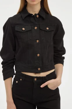 Adira Jacket in Black Recycled Cotton Denim