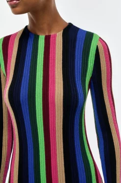 Affinity Knit Maxi Dress in Multi Cashmere Silk