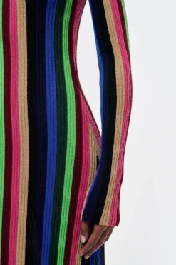 Affinity Knit Maxi Dress in Multi Cashmere Silk