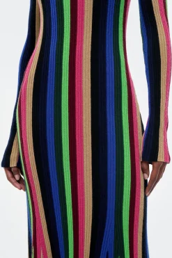 Affinity Knit Maxi Dress in Multi Cashmere Silk