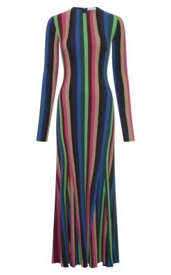 Affinity Knit Maxi Dress in Multi Cashmere Silk