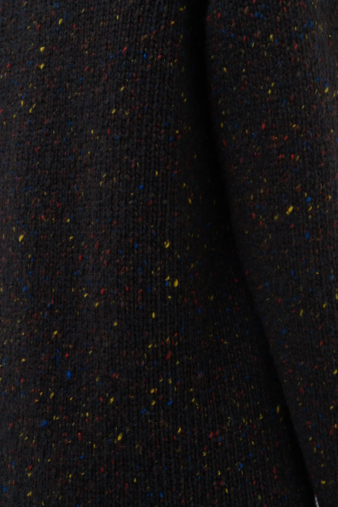 Alfie Knit Sweater in Charcoal Multi Speckled Aran Cashmere