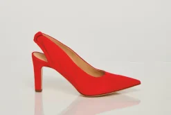 Amari Slingback Pump in Scarlet Red Suede