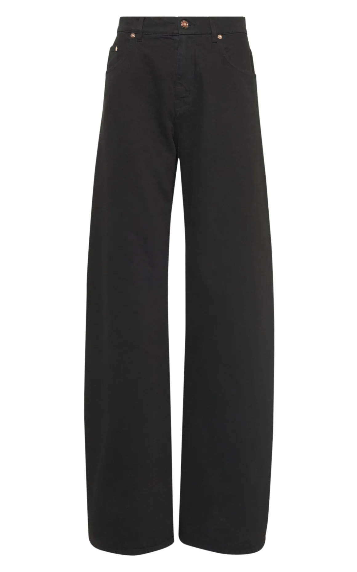 Amoret Barrel-leg Jean in Black Recycled Cotton Denim