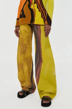 Amoret Barrel-leg Jean in Earth Multi Recycled Cotton Denim