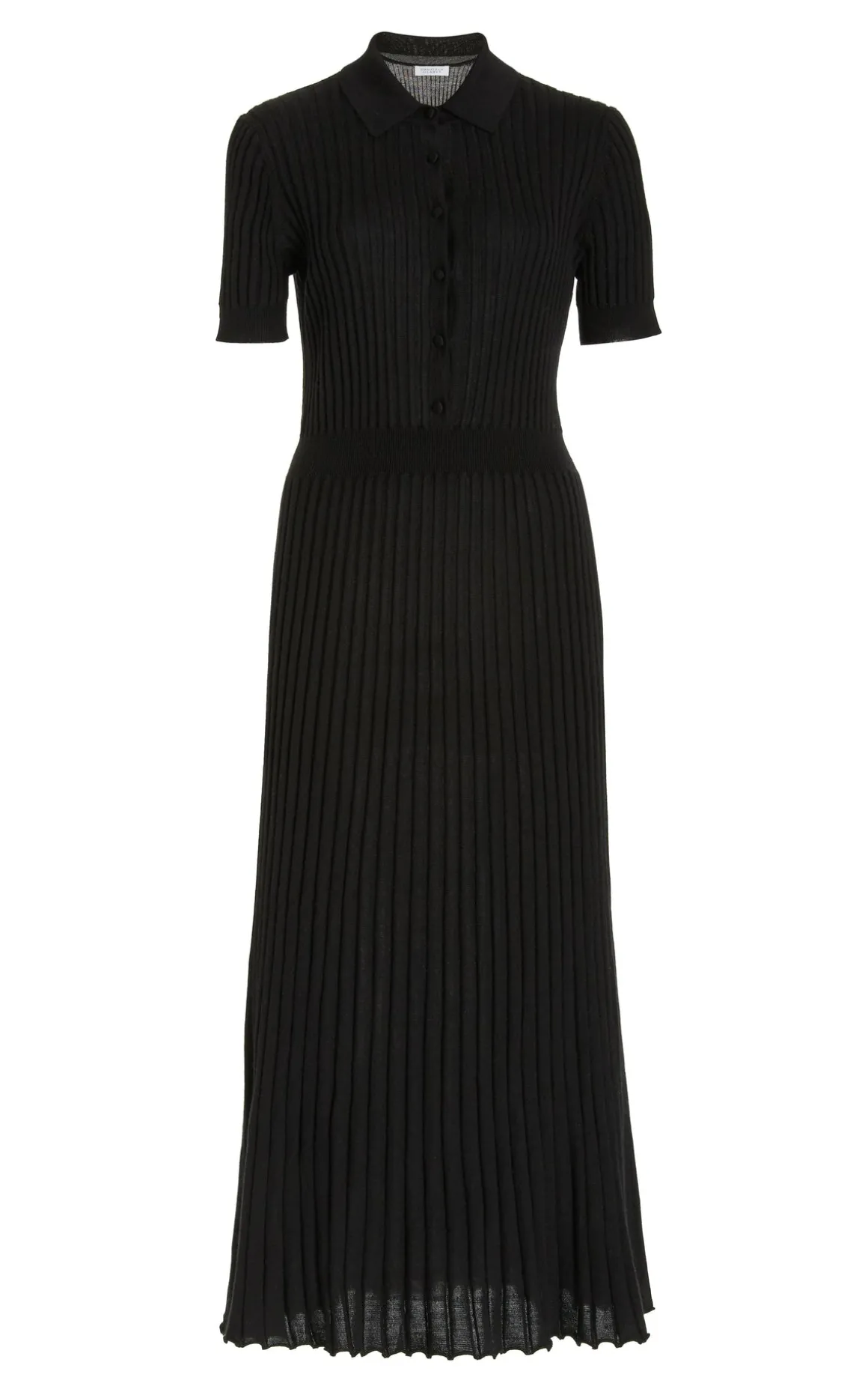 Amor Knit Midi Dress in Black Cashmere Silk