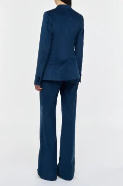 Angela Blazer in Electric Navy Sea Island Cotton Corduroy