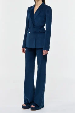 Angela Blazer in Electric Navy Sea Island Cotton Corduroy