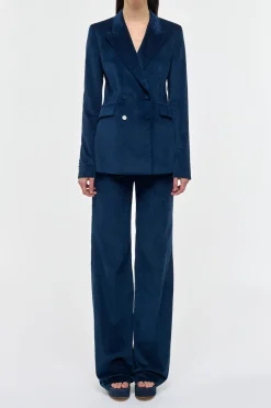 Angela Blazer in Electric Navy Sea Island Cotton Corduroy