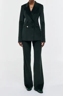 Angela Blazer in English Green Sea Island Cotton Corduroy