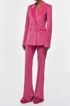 Angela Blazer in Fuchsia Sea Island Cotton Corduroy