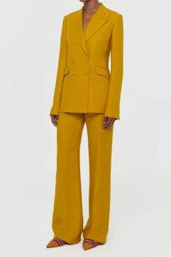 Angela Blazer in Golden Birch Linen Twill