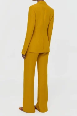 Angela Blazer in Golden Birch Linen Twill