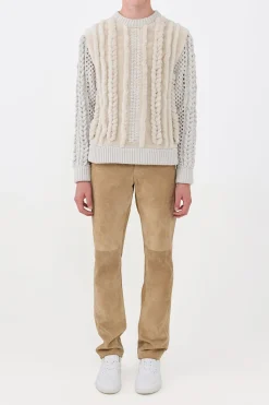 Anthony Five Pocket Pant in Camel Suede