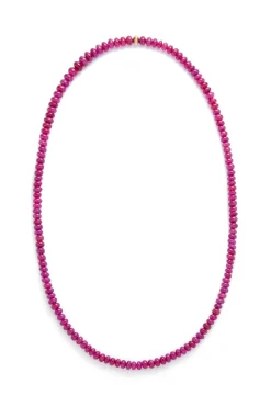 Antique Beaded Necklace in Ruby