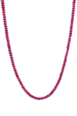 Antique Beaded Necklace in Ruby