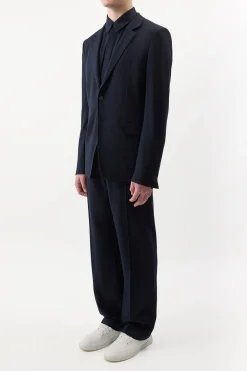 Antoine Trouser in Dark Navy Virgin Wool