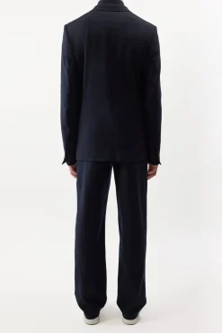 Antoine Trouser in Dark Navy Virgin Wool