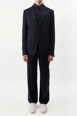 Antoine Trouser in Dark Navy Virgin Wool