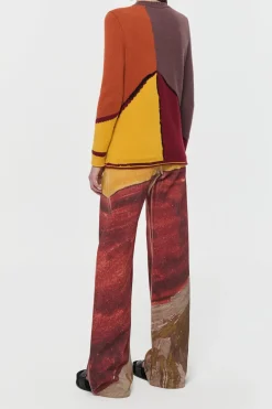 Arcana Knit Sweater in Fire Multi Cashmere