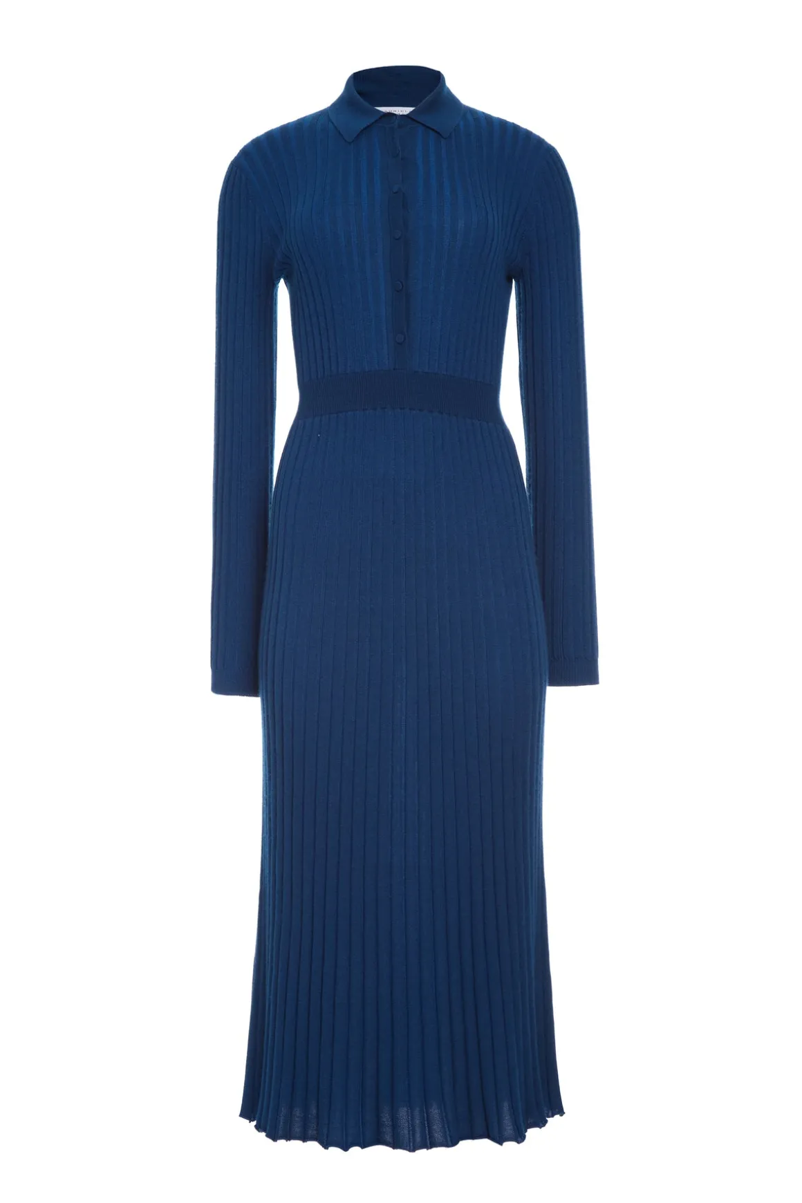 Ardor Knit Maxi Dress in Washed Denim Cashmere Silk