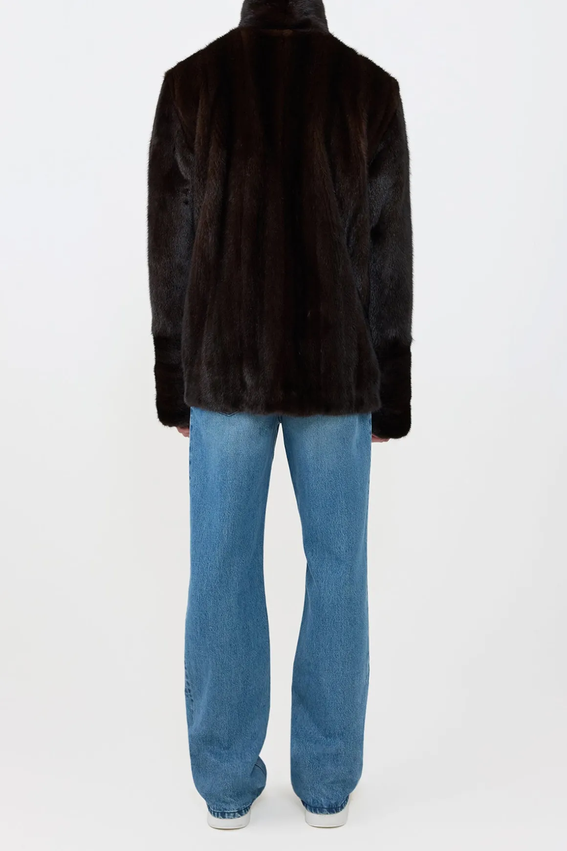 Aristede Jacket in Dark Chocolate Recycled Mink Fur