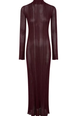 Atira Knit Maxi Dress in Bordeaux Silk