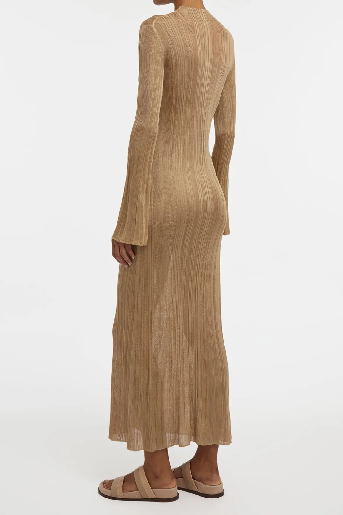 Atira Knit Maxi Dress in Camel Silk