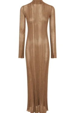 Atira Knit Maxi Dress in Camel Silk