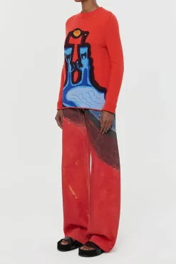 Avichai Knit Sweater in Air Multi Cashmere